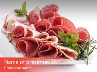 Fresh Herbs Piece PowerPoint Template