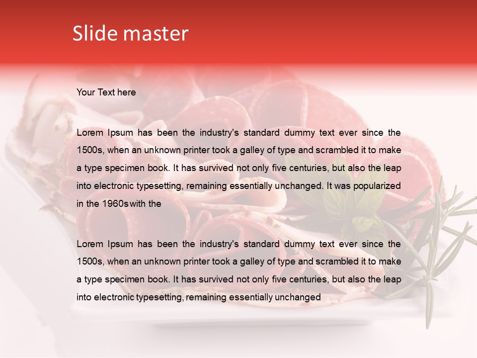 Fresh Herbs Piece PowerPoint Template