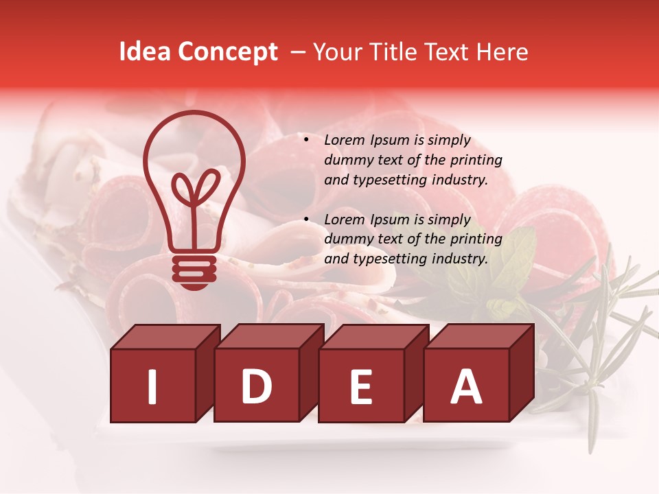 Fresh Herbs Piece PowerPoint Template