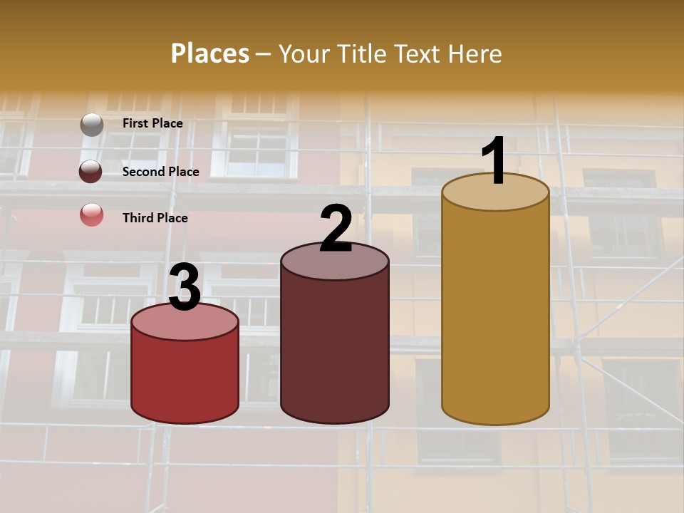 Scaffolding Window House PowerPoint Template