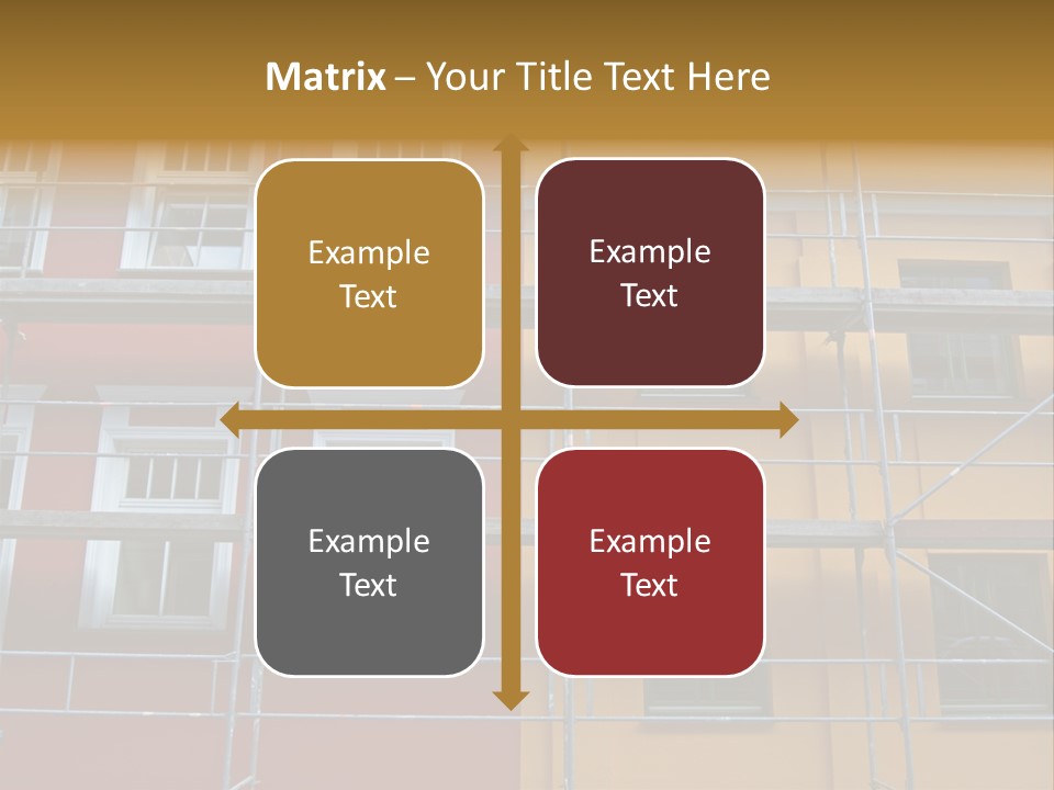 Scaffolding Window House PowerPoint Template