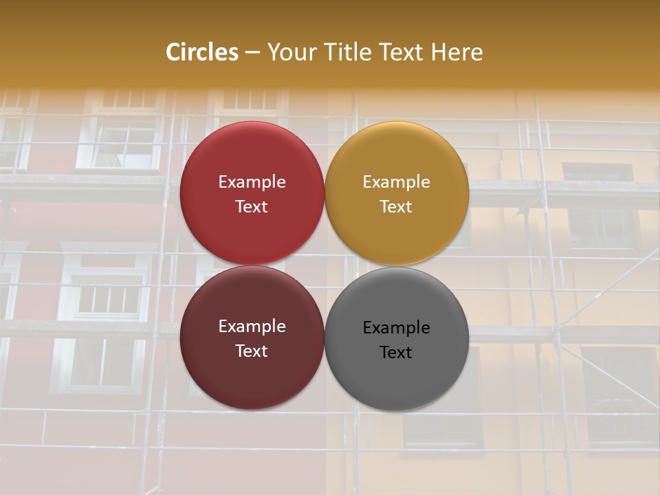 Scaffolding Window House PowerPoint Template