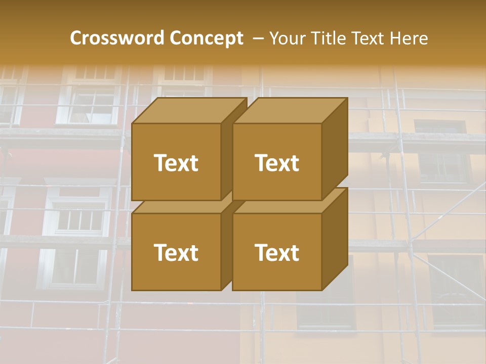 Scaffolding Window House PowerPoint Template