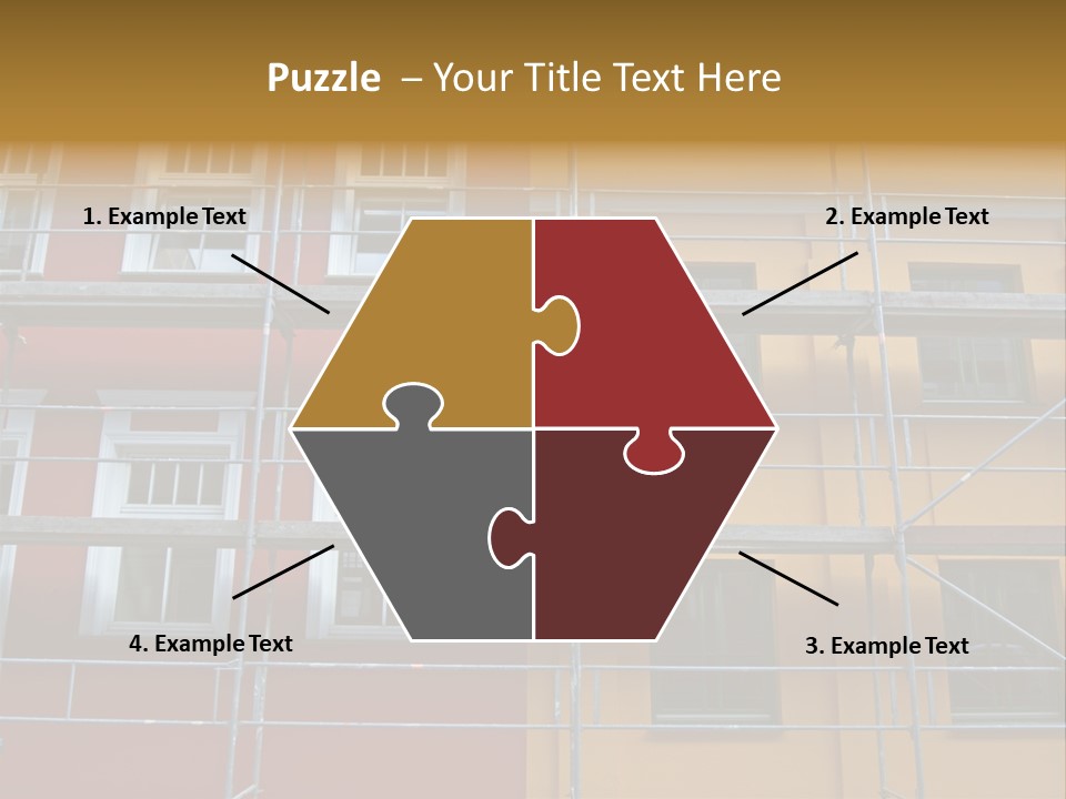 Scaffolding Window House PowerPoint Template