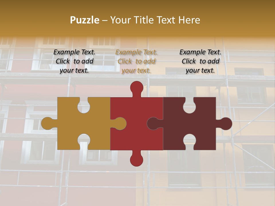 Scaffolding Window House PowerPoint Template