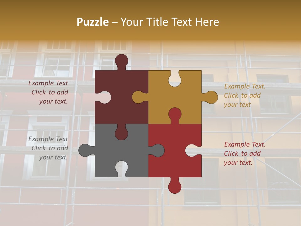Scaffolding Window House PowerPoint Template