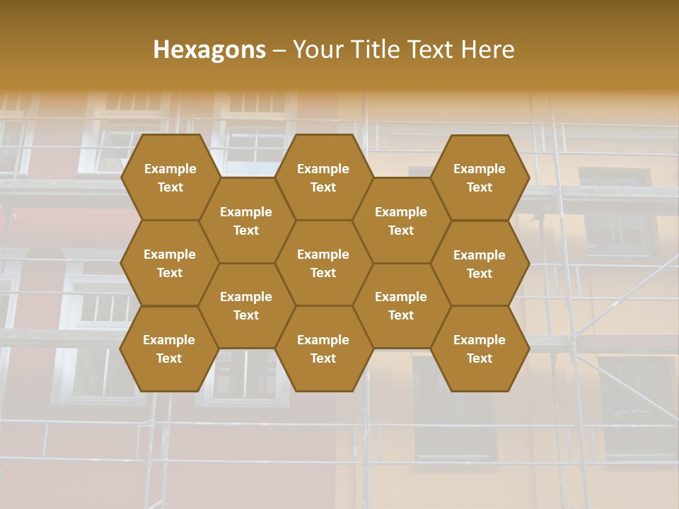 Scaffolding Window House PowerPoint Template