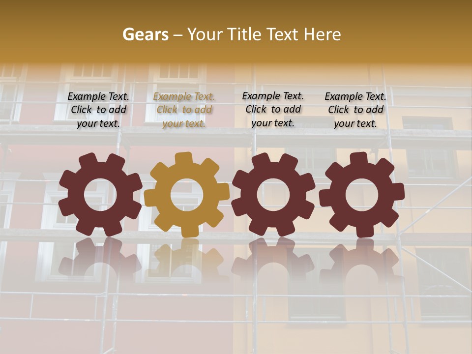 Scaffolding Window House PowerPoint Template