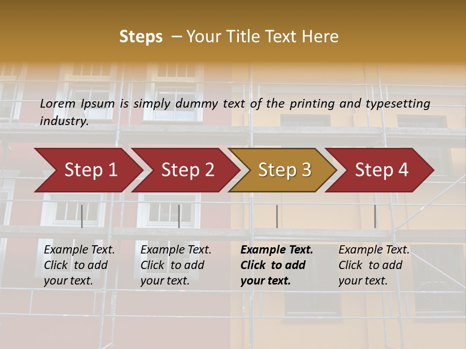 Scaffolding Window House PowerPoint Template