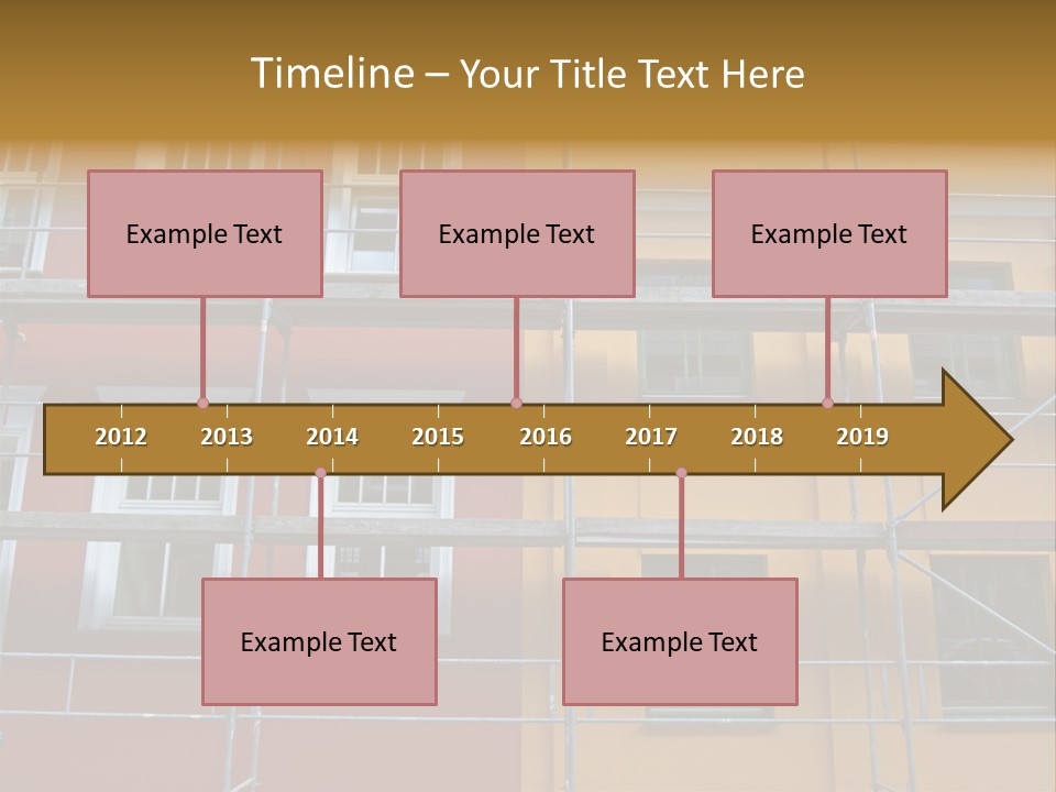 Scaffolding Window House PowerPoint Template