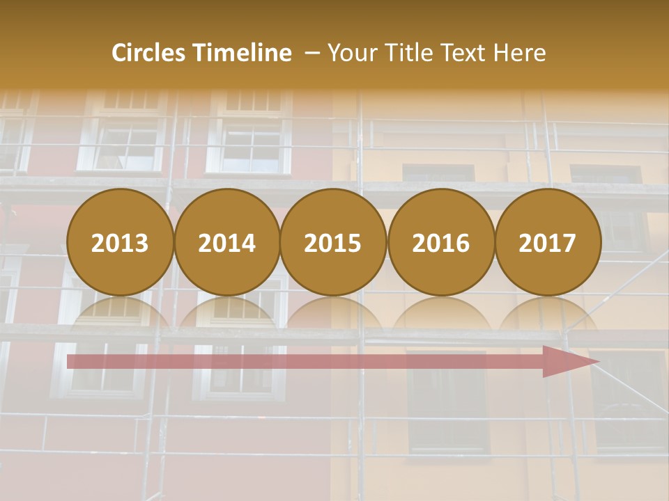 Scaffolding Window House PowerPoint Template