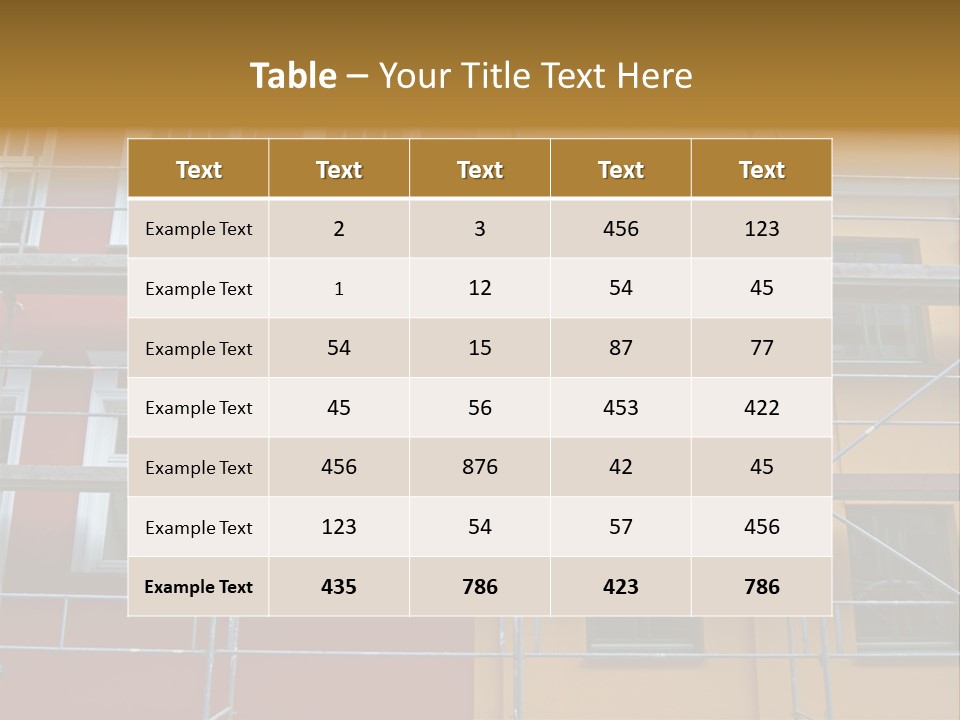 Scaffolding Window House PowerPoint Template