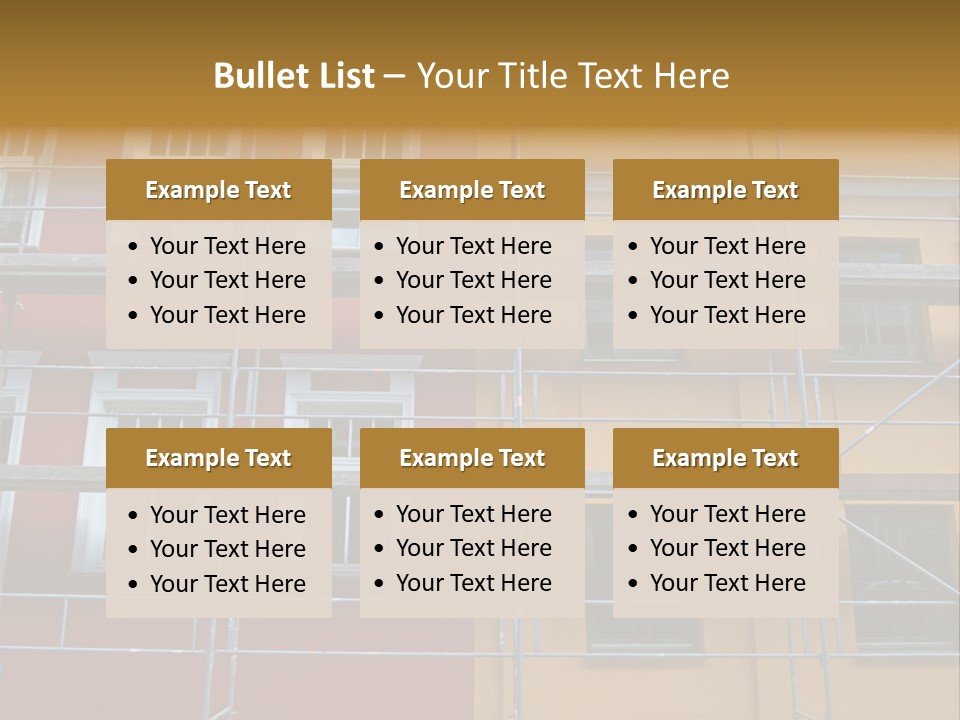 Scaffolding Window House PowerPoint Template