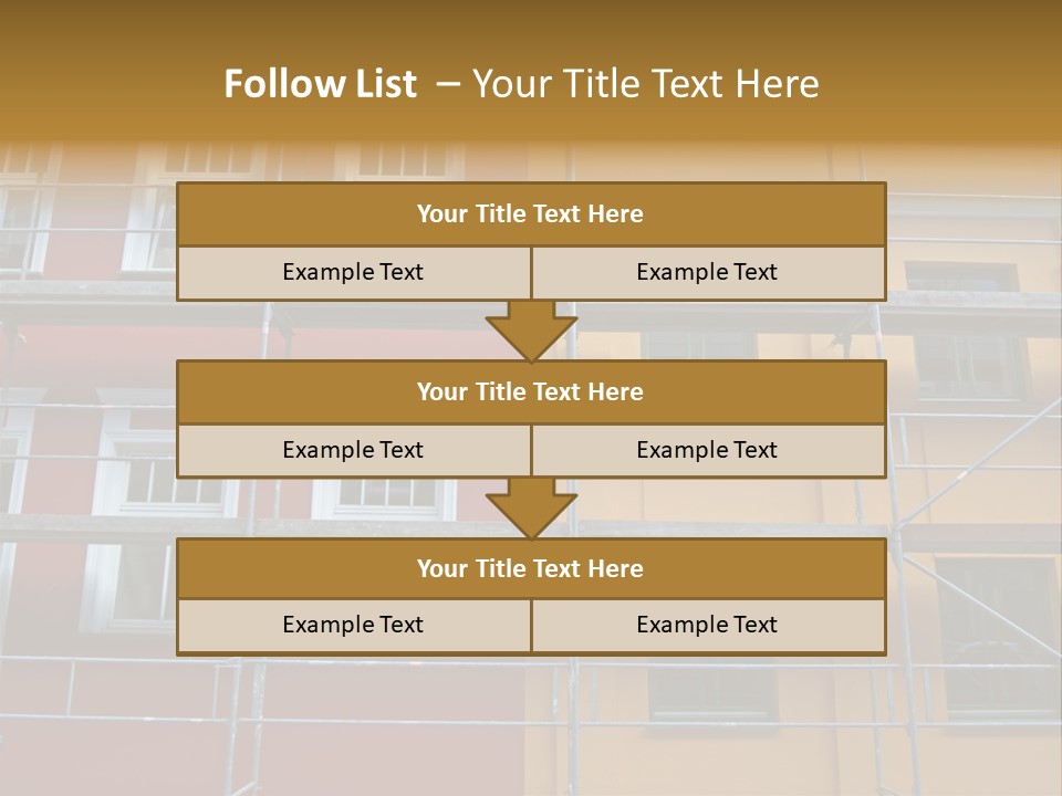 Scaffolding Window House PowerPoint Template