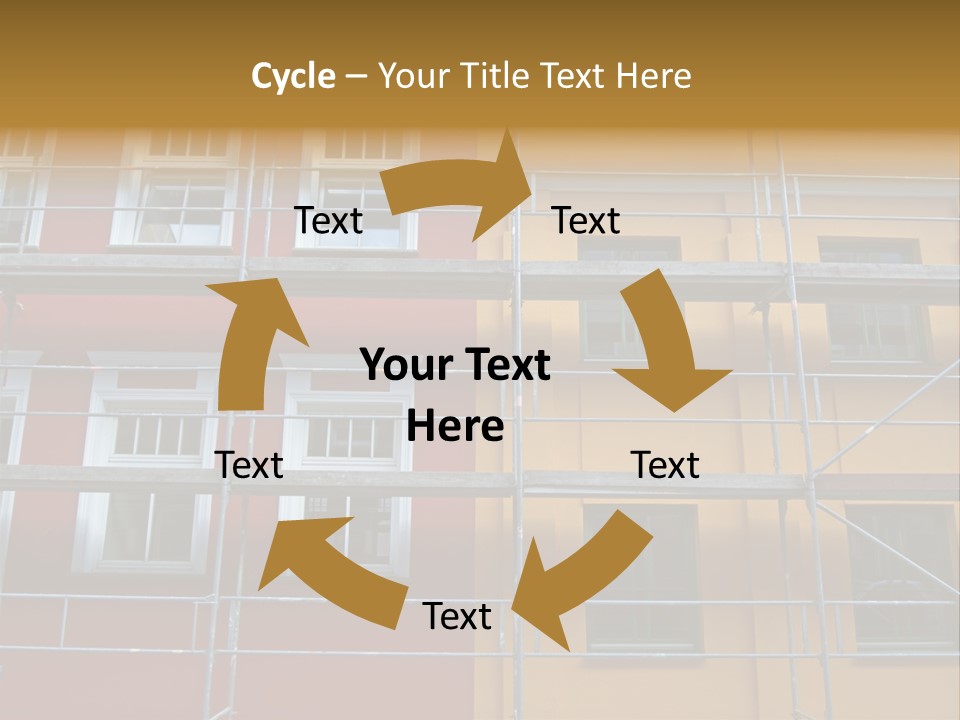 Scaffolding Window House PowerPoint Template