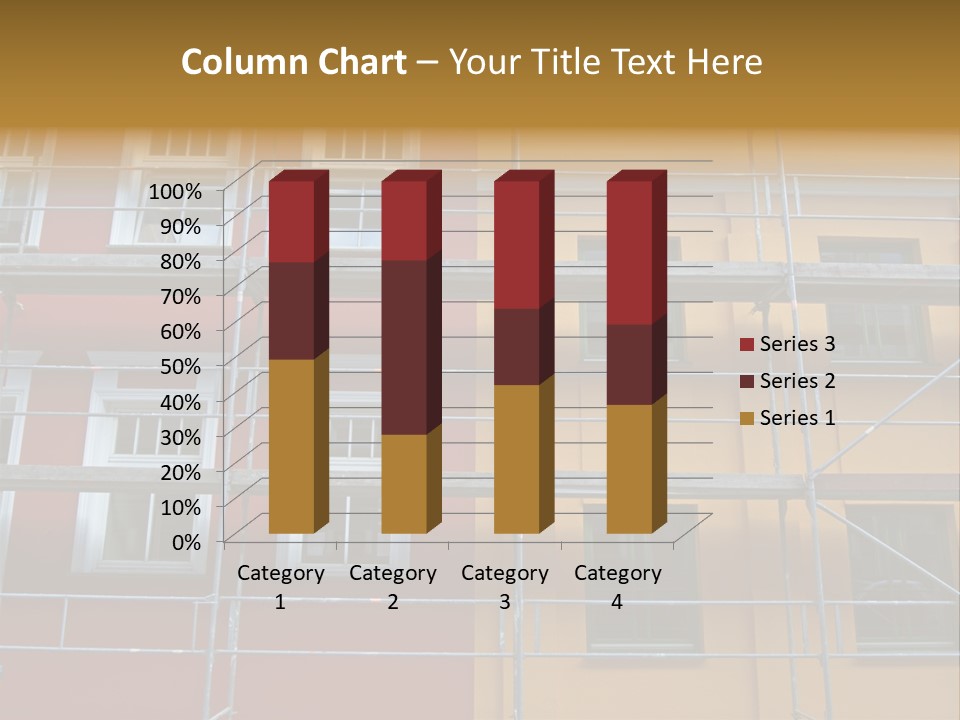 Scaffolding Window House PowerPoint Template