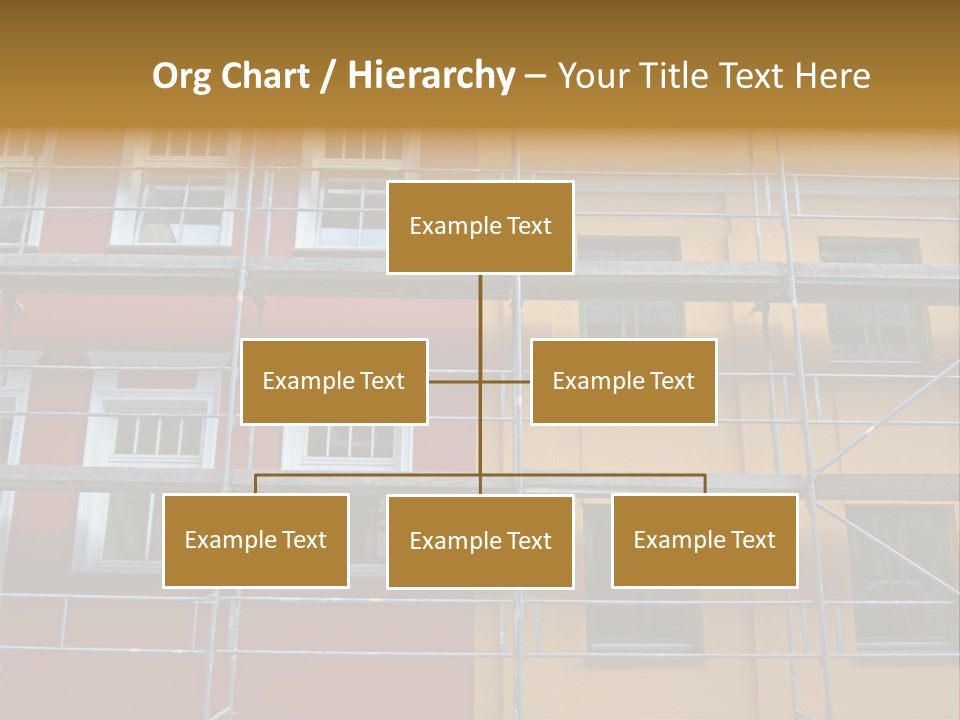 Scaffolding Window House PowerPoint Template