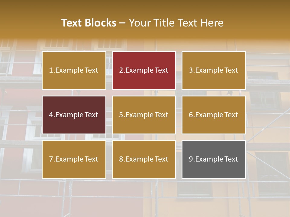 Scaffolding Window House PowerPoint Template