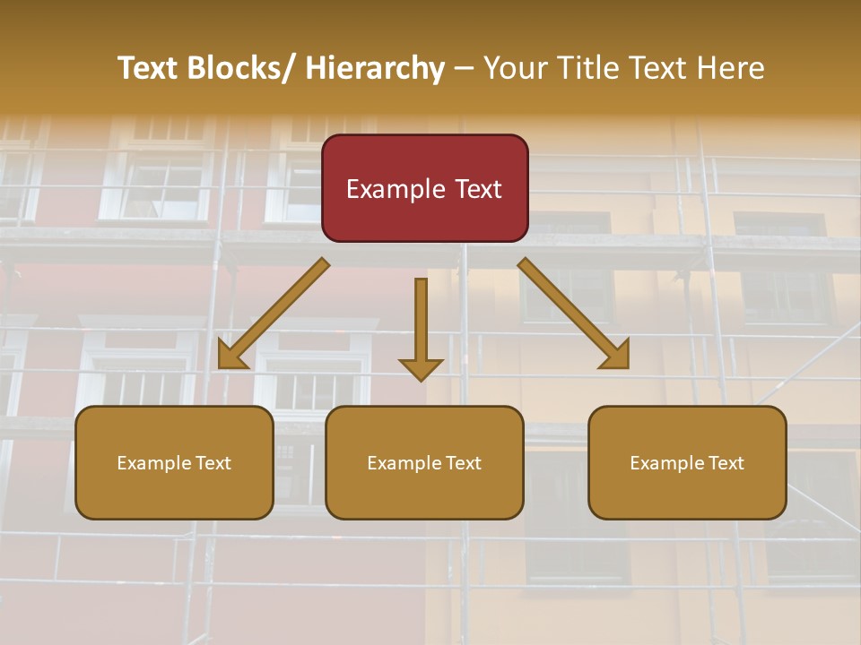 Scaffolding Window House PowerPoint Template