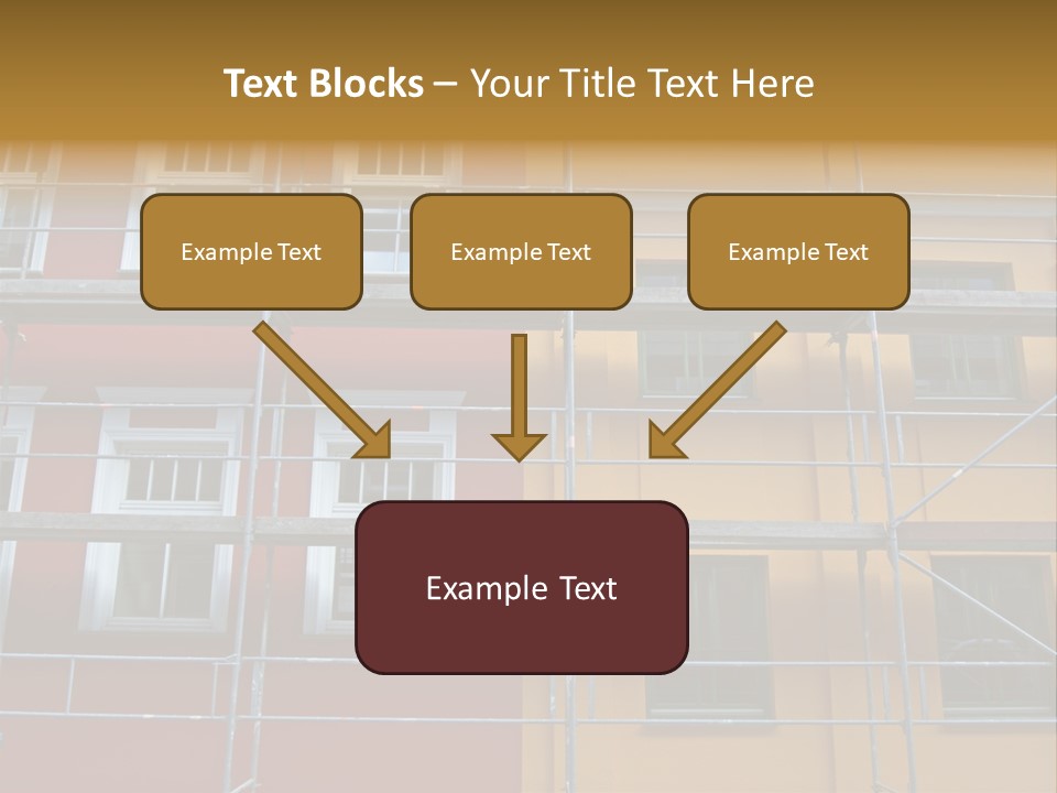 Scaffolding Window House PowerPoint Template