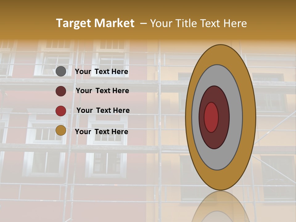 Scaffolding Window House PowerPoint Template