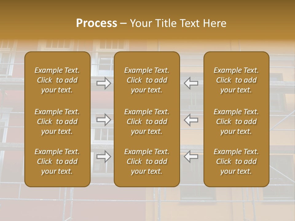 Scaffolding Window House PowerPoint Template