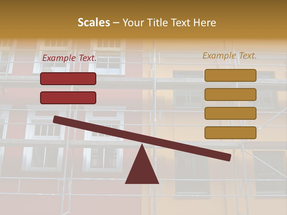 Scaffolding Window House PowerPoint Template
