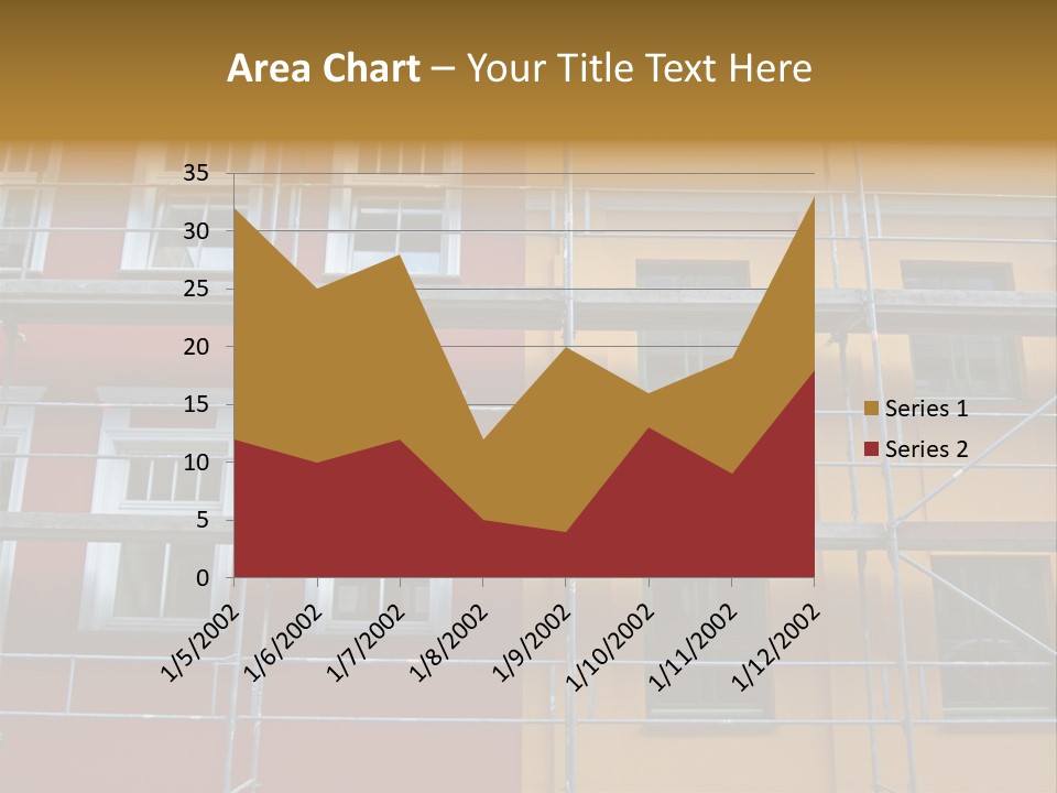 Scaffolding Window House PowerPoint Template
