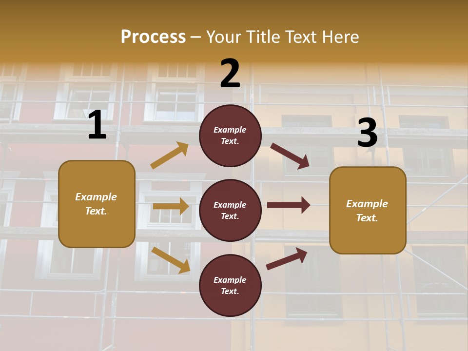 Scaffolding Window House PowerPoint Template