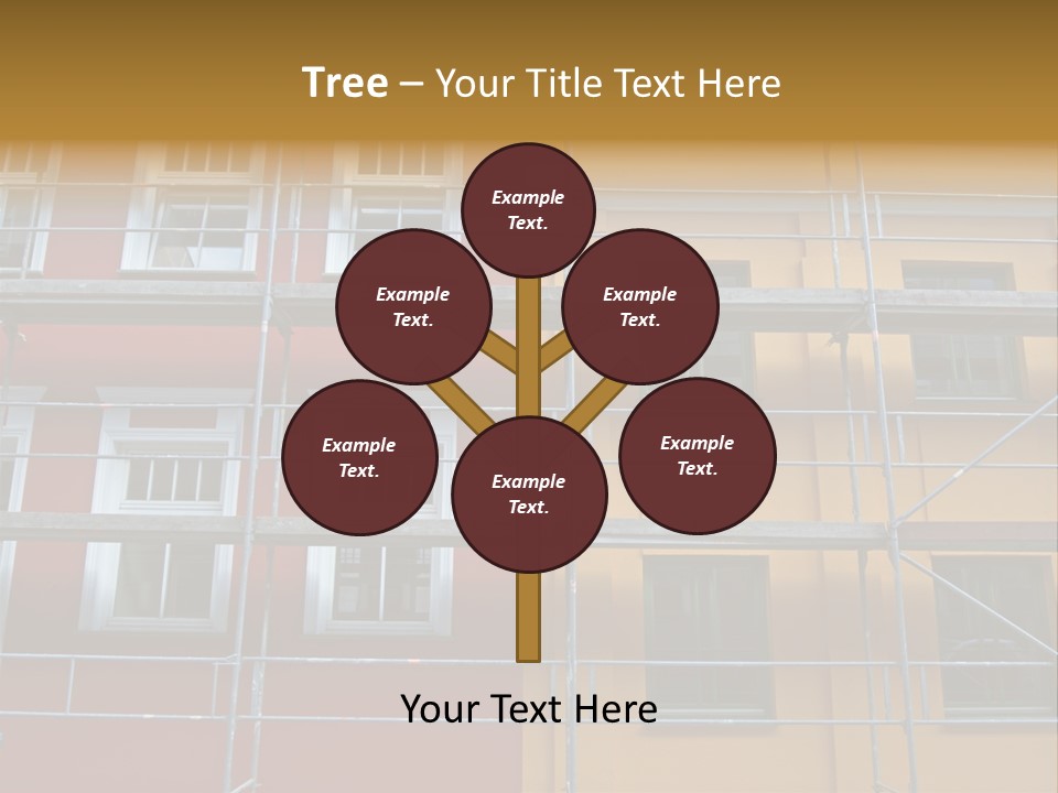 Scaffolding Window House PowerPoint Template