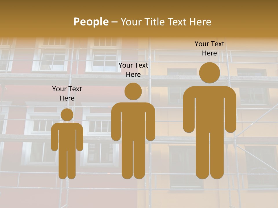 Scaffolding Window House PowerPoint Template