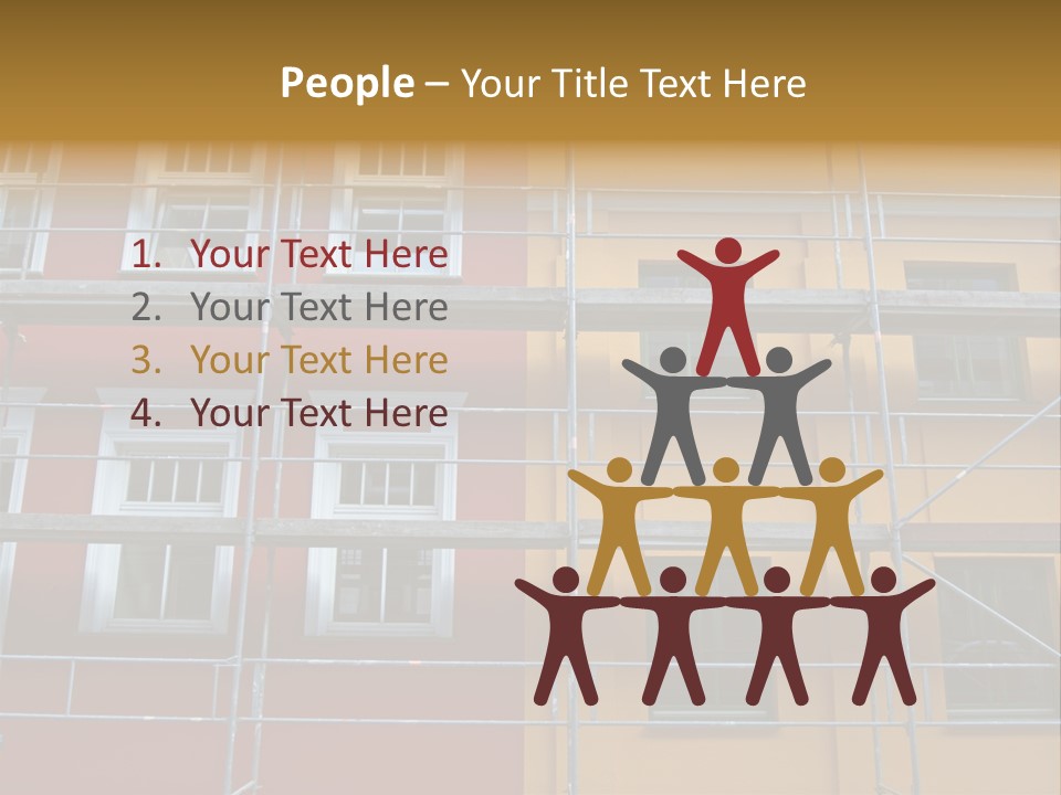 Scaffolding Window House PowerPoint Template