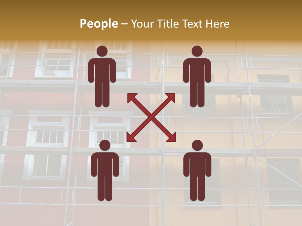 Scaffolding Window House PowerPoint Template