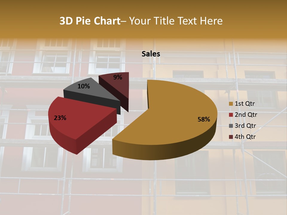 Scaffolding Window House PowerPoint Template
