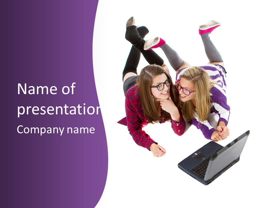 Cute Student Model PowerPoint Template