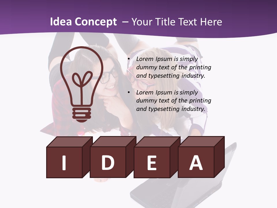 Cute Student Model PowerPoint Template