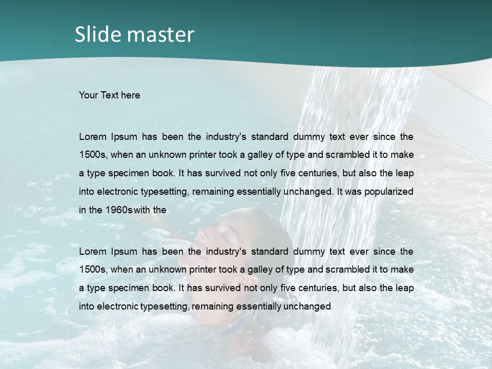 Resort Water Hydrotherapy PowerPoint Template