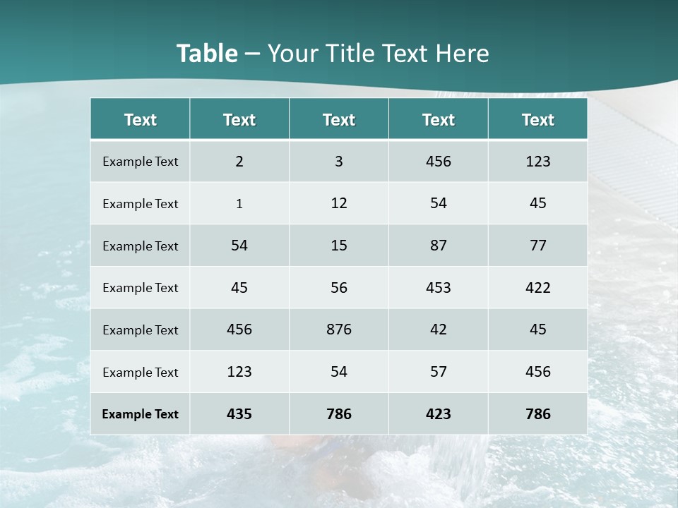Resort Water Hydrotherapy PowerPoint Template