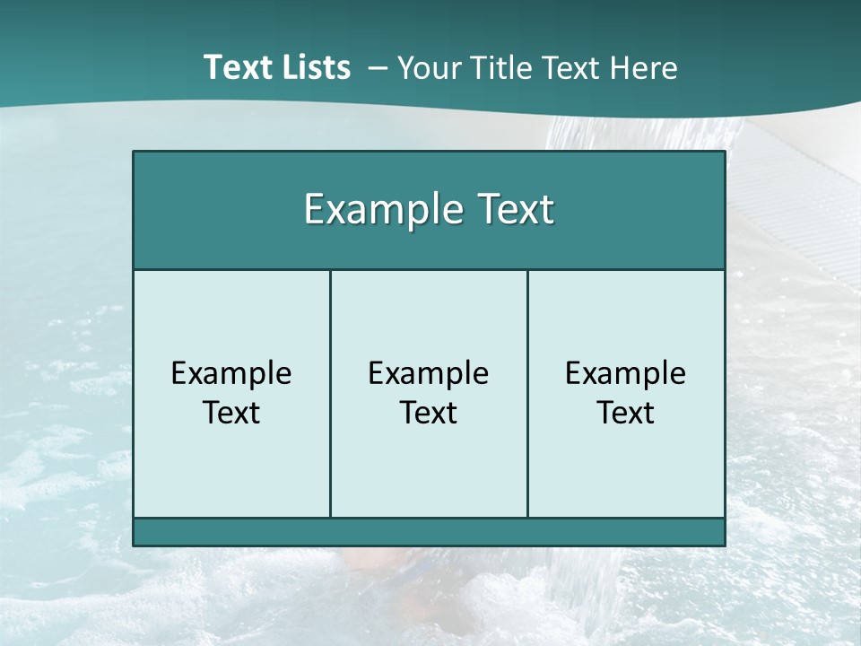 Resort Water Hydrotherapy PowerPoint Template
