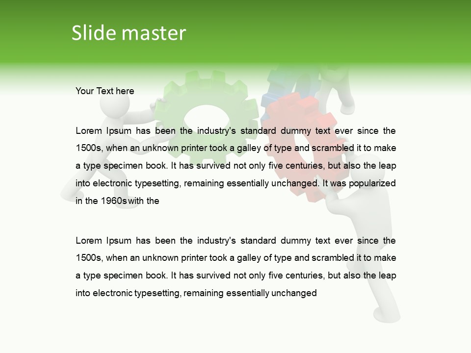 Pinion Business Machine PowerPoint Template