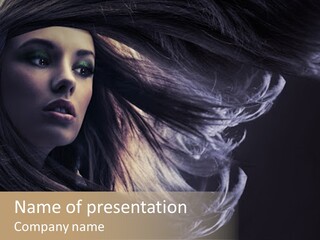 Hairstyle One Hairdresser PowerPoint Template