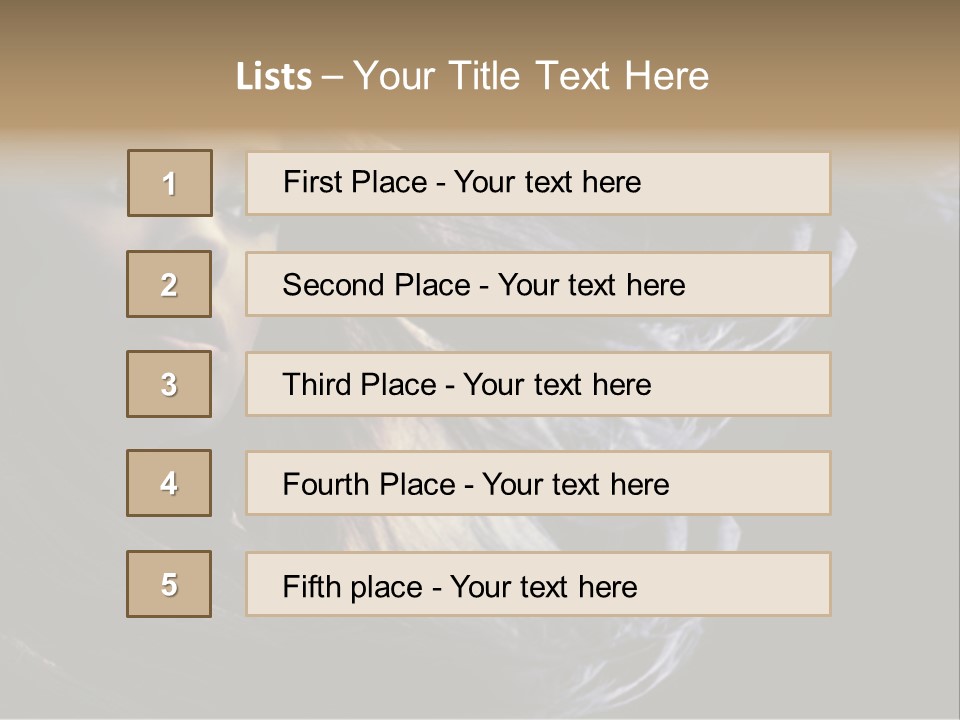 Hairstyle One Hairdresser PowerPoint Template