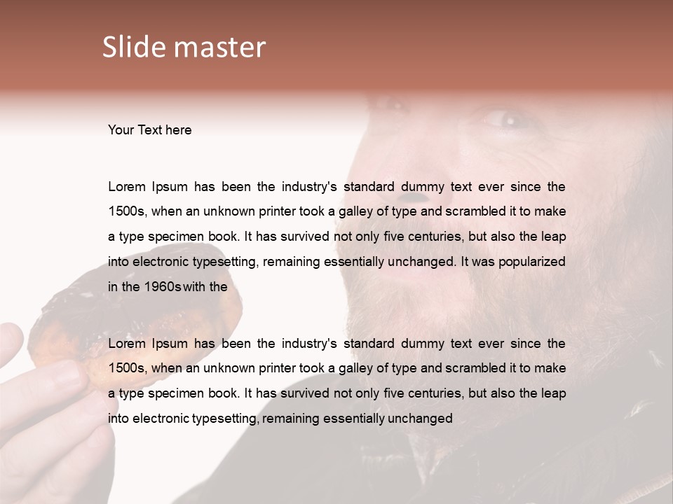 Beard Holding Eating PowerPoint Template