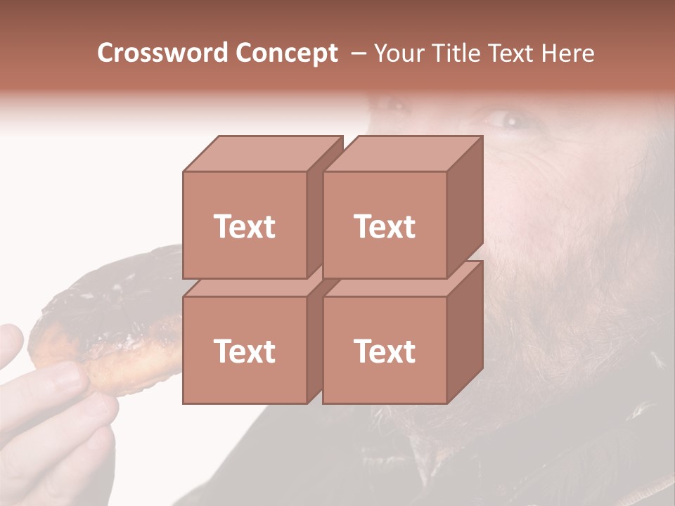 Beard Holding Eating PowerPoint Template