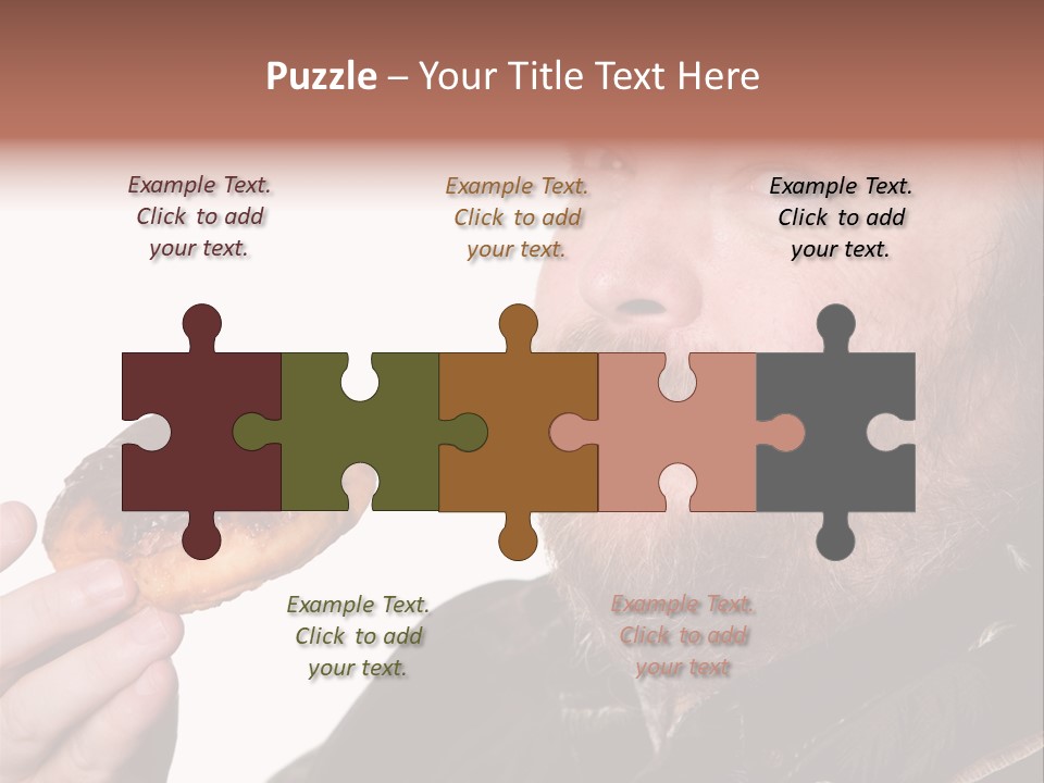 Beard Holding Eating PowerPoint Template