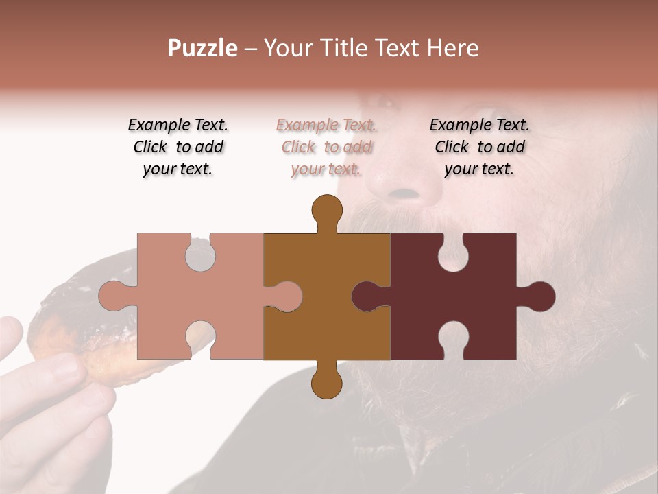 Beard Holding Eating PowerPoint Template