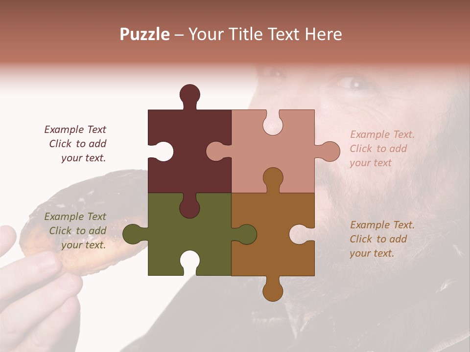 Beard Holding Eating PowerPoint Template