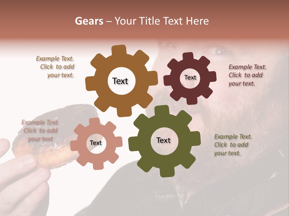 Beard Holding Eating PowerPoint Template