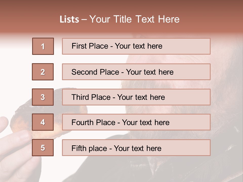 Beard Holding Eating PowerPoint Template