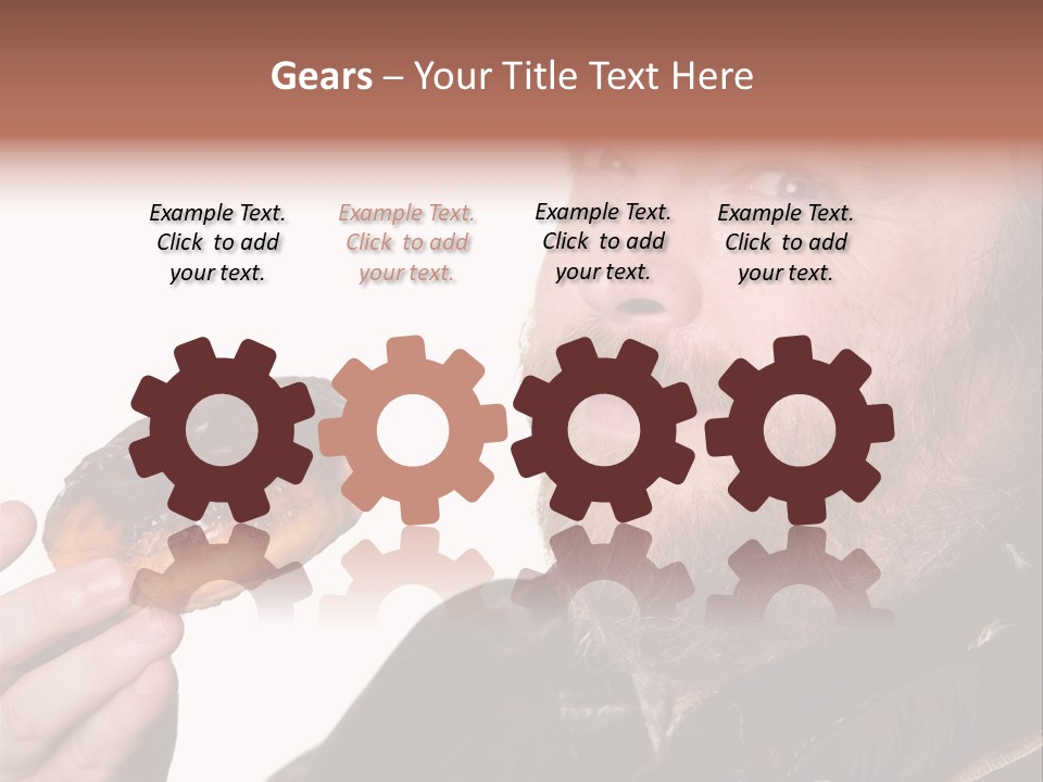 Beard Holding Eating PowerPoint Template